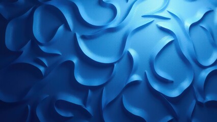 Obraz premium Metallic blue abstract texture with flowing, wavy patterns creating a dynamic and modern look.