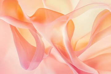 Obraz premium Surreal background featuring abstract organic shapes, soft color gradients in peach and pink, and textures that appear to flow and blend, giving the background a surreal and calming atmosphere