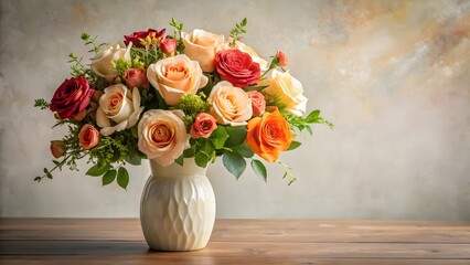 Obraz premium Rose Bouquet in Vase