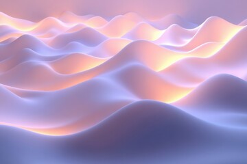 Fototapeta premium Soft waves of pastel colors create a serene and dreamlike atmosphere at sunset