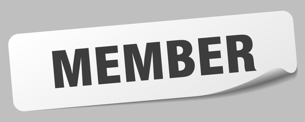 member sticker. member label