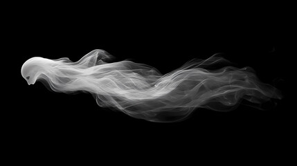 Naklejka premium Ethereal wisps of smoke drifting through empty space, mystical aura, ethereal smoke, ghostly apparition. Ethereal Ghostly Apparitions. Illustration