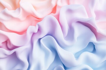 Obraz premium Colorful satin fabric in soft pastel shades with elegant drapes and folds