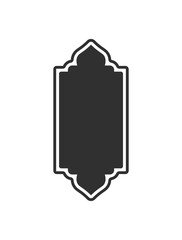 A stunning silhouette of an ornate Islamic window or door arch, that is ideal for capturing the spirit of Ramadan themes as well as for enhancing mosque designs with intricate details and elegance