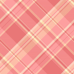 Navajo white plaid vector background, string textile fabric tartan. Ornate check pattern texture seamless in red and navajo white colors.