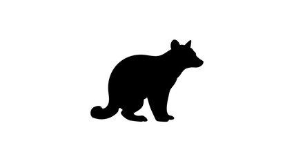 Fototapeta premium Silhouette of Tasmanian devil on white background, minimalist design