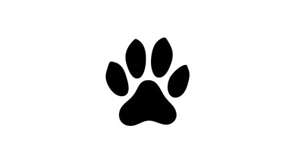 Black and white kangaroo paw silhouette on white background, botanical art