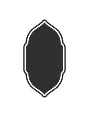This elegant Islamic vector shape depicts a beautifully designed window or door arch, making it perfect for various Ramadan designs or mosquethemed projects, showcasing cultural significance