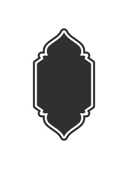 This design features a stunning silhouette inspired by Islamic architecture, showcasing an intricate arch resembling a crafted window or door, ideal for Ramadanthemed designs and arabesque patterns