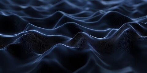 Fototapeta premium Abstract Blue Topographic Landscape: A Digital Terrain Visualization