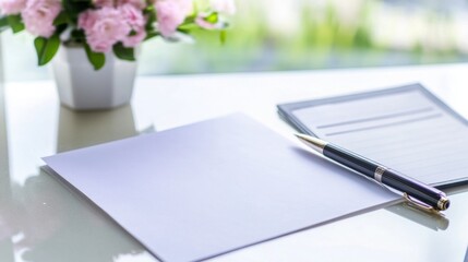 Resignation letter on a desk with a pen and planner. Featuring career reflection and transition