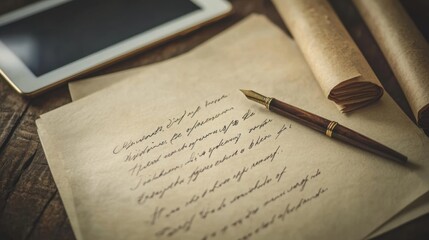Resignation letter on a desk with a pen and tablet. Featuring job reflection and career change clarity