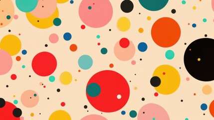 colorful pattern of circles in different sizes.