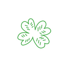 st patrick leaf line doodle