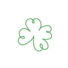 st patrick leaf line doodle