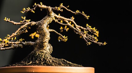 Bonsai Artistry, Macro Textures of Nature’s Miniature Masterpieces