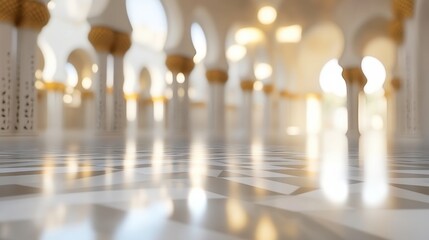 Stunning Architectural Detail of Grand Interior with Soft Lighting