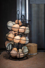 Chicken egg storage on counter