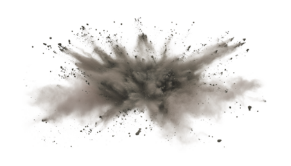 brown dust dirt powder explosion transparent PNG isolated background