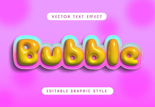 Pink And Yellow Inflated Font 3D Playful Balloon Text Effect