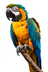 Fototapeta premium Parrot on White Background