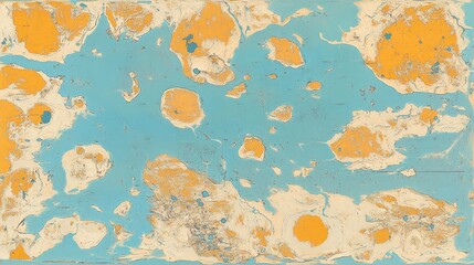 Exploring abstract landforms and water bodies digital artwork creative environment modern viewpoint