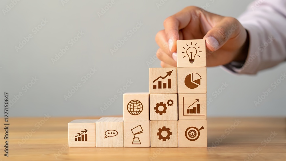 Aufkleber innovative business solutions harnessing knowledge and effective lighting strategies for enhanced pr
