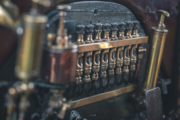 Vintage historic car oilers feed for mearings and engine, gearbox brings and components