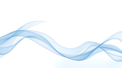 Abstract Blue Wave and Smoke Background
