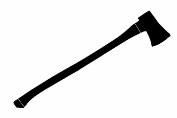 Axe Silhouette – Lumberjack, Camping, Chopping Tool Icon