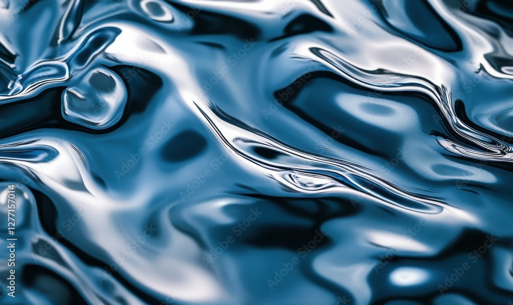 Poster abstract gradient background in shades of deep blue and silver blending seamlessly, illuminated by s
