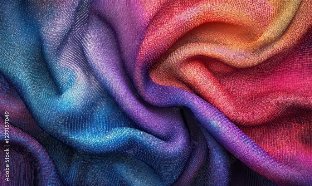 Poster abstract gradient pattern in shades of red, blue, and purple, soft transitions and vibrant tones cre