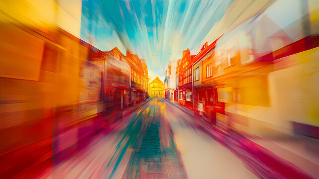 Flag of germany german flag rectangular | aspect ratio high resolution. Distorted Time-Warped Village. Illustration