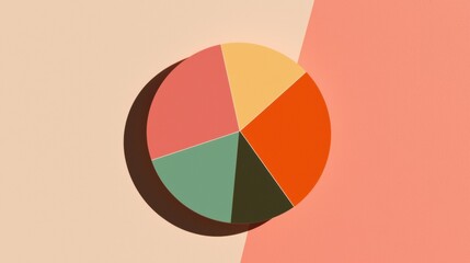 Pie chart that is divided into six sections. the largest section is in the center of the image, with the largest section being the largest and the smallest.