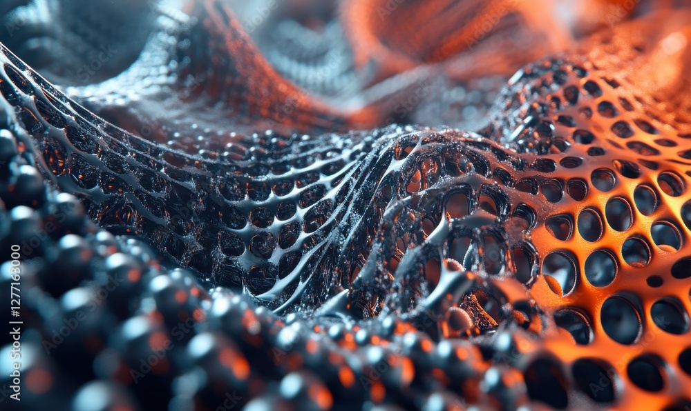 Aufkleber breakthroughs in science, investigation of molecular structures. advanced technology and current 3d 