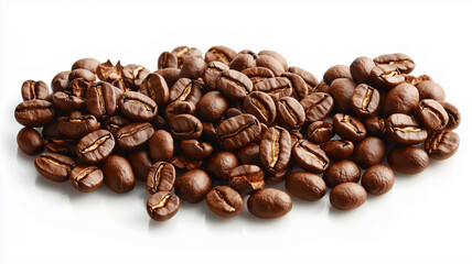 Obraz premium Coffee beans isolated on white background 