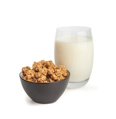 Granola, Muesli Breakfast, Crunchy Cereal Breakfast, Oatmeal Muesli with Seeds and Grains, Healthy...