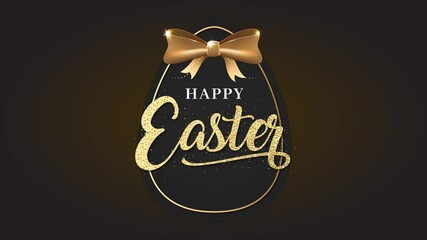 Happy Easter Day with Handwritten Text and Egg