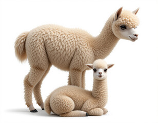 Fototapeta premium Fluffy Elegance: Alpaca