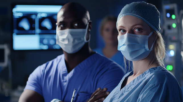 Collaborative Surgical Team in Operating Room