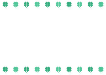 네잎클로버 테두리 봄테두리 봄프레임 일러스트