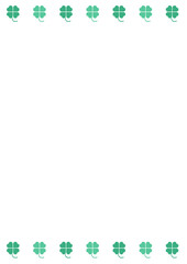 네잎클로버 테두리 봄테두리 봄프레임 일러스트