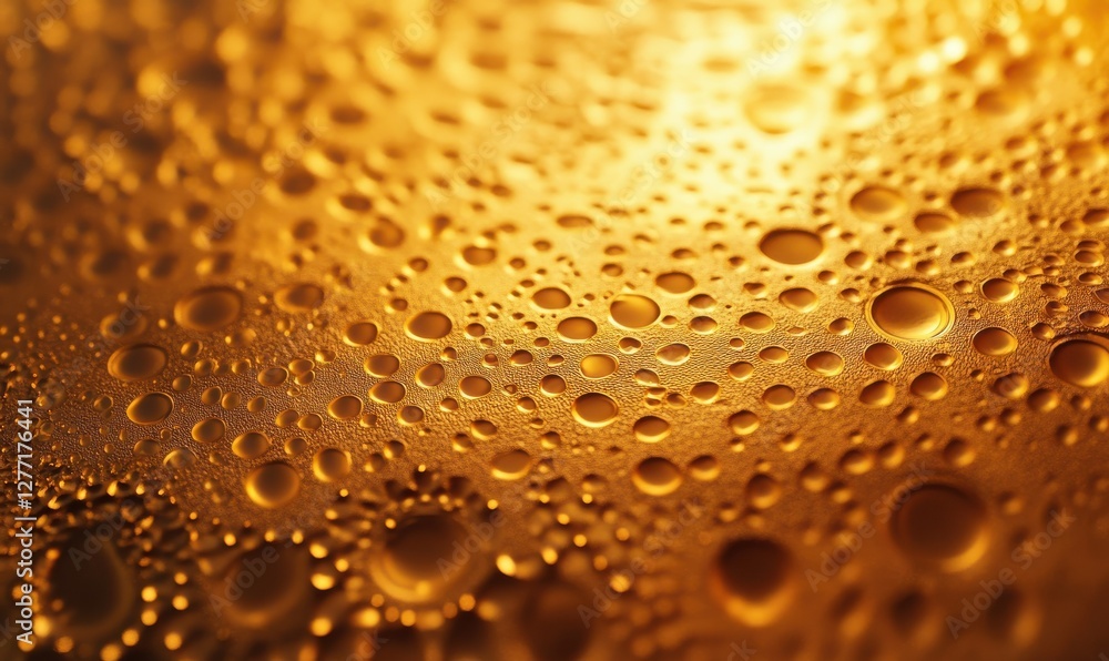 Poster intricate metallic gold patterns glowing softly under warm light, creating a modern and luxurious ab