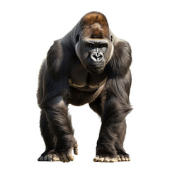 Obraz premium Gorilla stands proudly, displaying strength