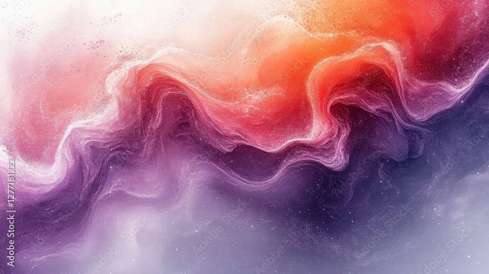 Poster abstract waves of vibrant colors blending seamlessly, creating a mesmerizing visual effect