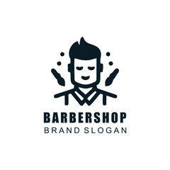 barbershop logo minimalist design