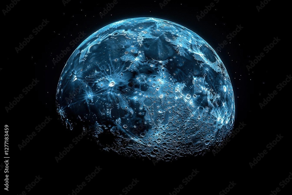 Poster abstract glowing sphere of global network connection on black background represents data