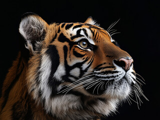 Fototapeta premium Sumatran Tiger Profile Portrait