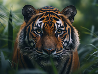 Sumatran Tiger in Foliage