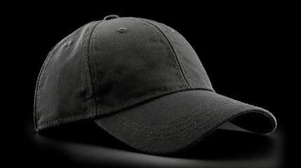 Black baseball cap, studio shot, blank, product display